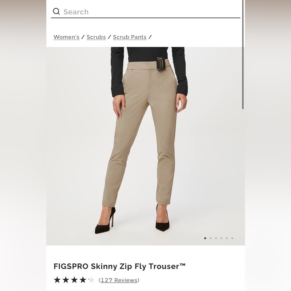 FIGS FIGSPRO Skinny Zip Fly Trouser Twill Medium NWOT